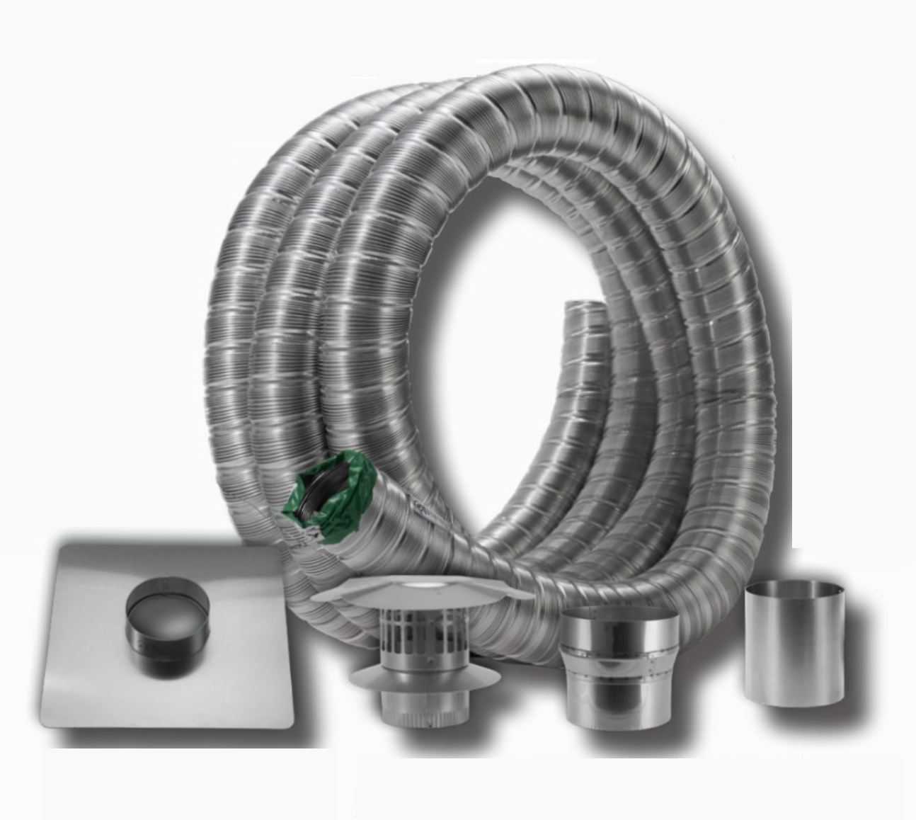 7.5 Inch diameter Round Aluminum Chimney Liner Kit